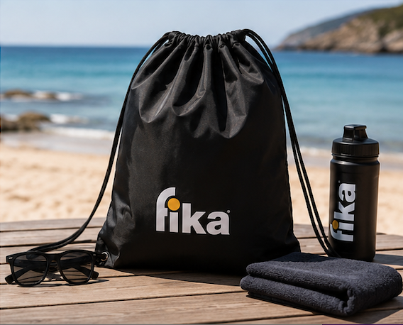 Sacca FIKA Nera con Logo | Gym Bag Unisex - immagine 4