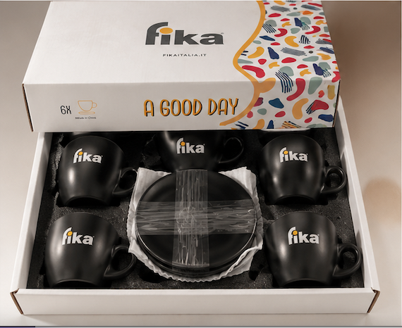 Set Tazze Cioccolata Calda FIKA – 6 Tazze con Piattino - immagine 3